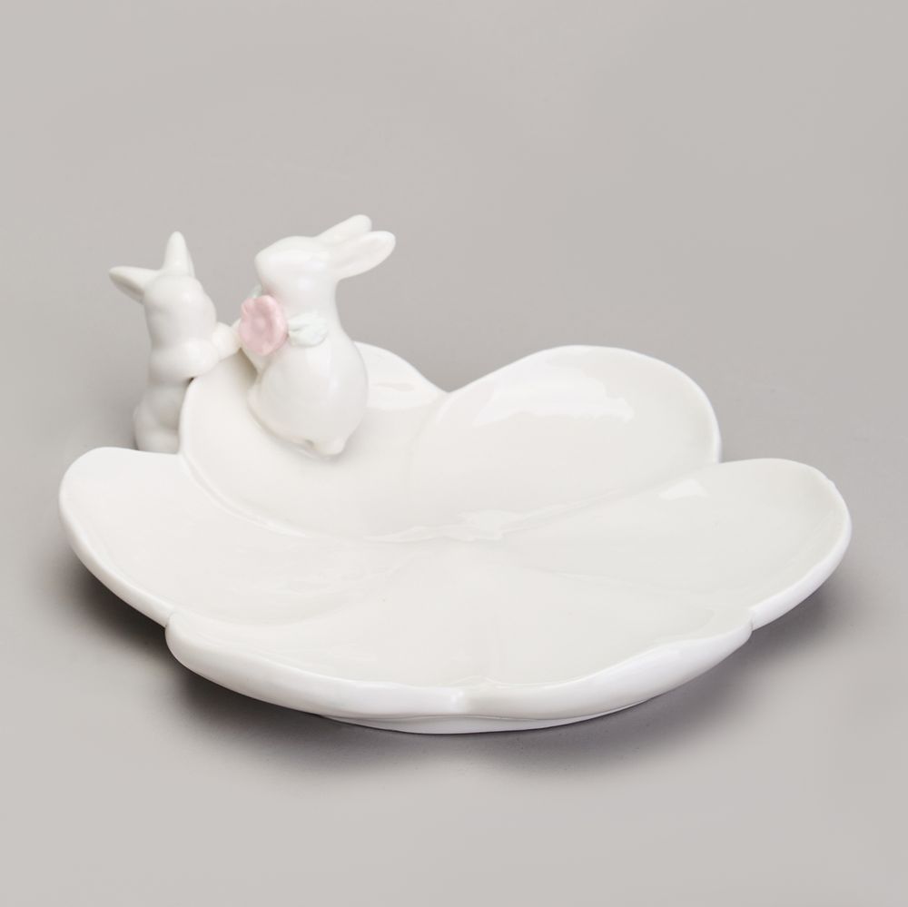 БЛЮДО СЕРВИРОВОЧНОЕ "КРОЛИКИ" 22,6Х18,8Х6,8 СМ