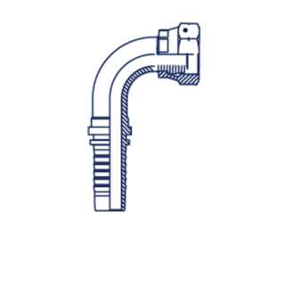Фитинг DN 10 DK (Г) 22x1.5 (90) накидная гайка