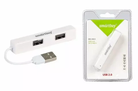 USB-Концентратор 4-USB-порта Smartbuy SBHA-408-W  белый