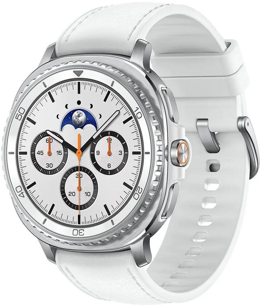 Смарт-часы Samsung Galaxy Watch 8 Classic LTE Watch 8 Classic,  46мм,  1.34",  с SIM,  белый/серебристый