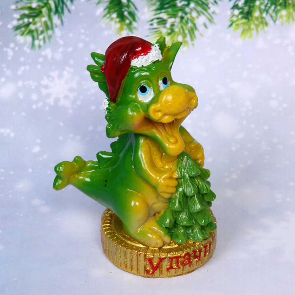 Фигурка «Дракончик с подарком» 7,5*5,5*11 см, микс