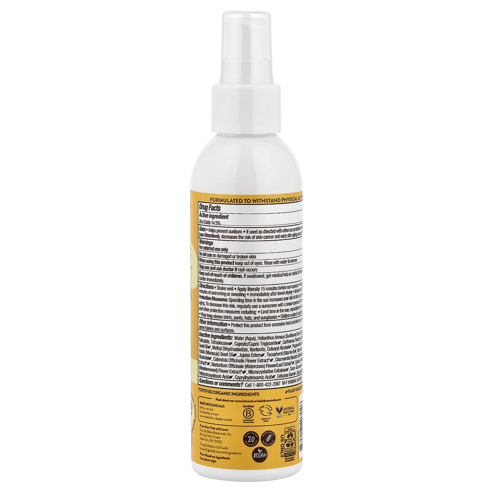 Babo Botanicals, Swim & Sport, солнцезащитный спрей с минералами, SPF 30, 177 мл (6 жидк. унц.)