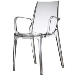 Стул с подлокотниками Vanity прозрачный