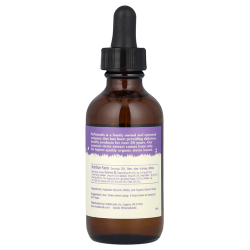 NuNaturals, Стевия, без спирта, 59 мл (2 жидк. унц.)