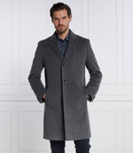 Хлопковое пальто h-hyde-c-224 BOSS BLACK - графитовый(50485199)