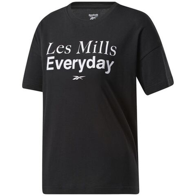 Женская теннисная футболка Reebok Les Mills Graphic Tee - Black