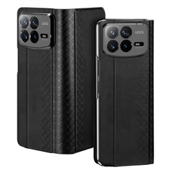 Чехол черного цвета с премиальной искусственной кожи от Dux Ducis для Xiaomi Mix Fold 4, серия Bril Series Case
