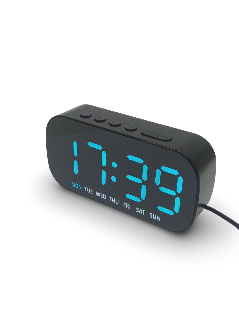 Часы-будильник настольные LED DS-5507 черный корпус