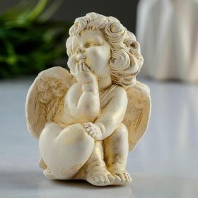 Фигура Ангел с сердцем, 8см, золотистый