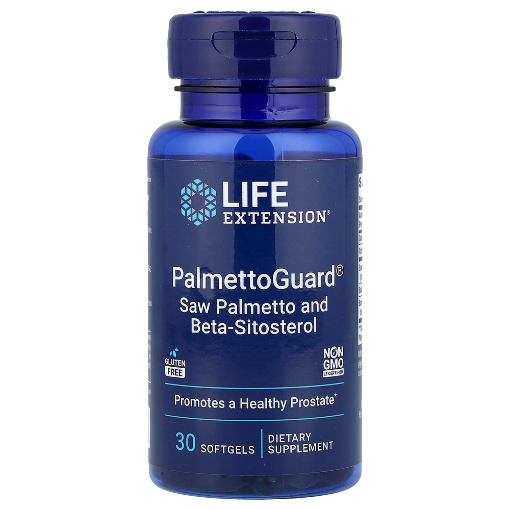 Life Extension, PalmettoGuard®, сереноя и бета-ситостерол, 30 капсул