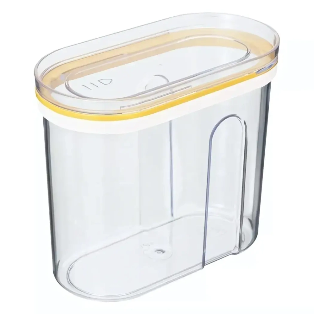 Емкость для сыпучих продуктов с крышкой 0,75л желтый