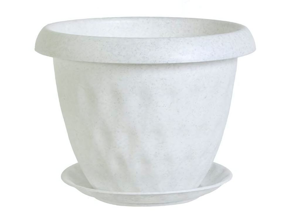 Горшок "Розетта" 13л с поддоном мрамор