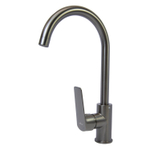Смеситель для кухни 35k MIXLINE ML15-031GR высокий излив б/отв боковая п/гайку (без подводки) ГРАФИТ