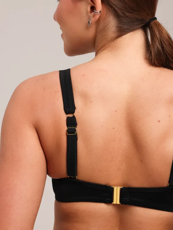 Купальный бюст Zebra мягкая чаша на каркасах (черный)