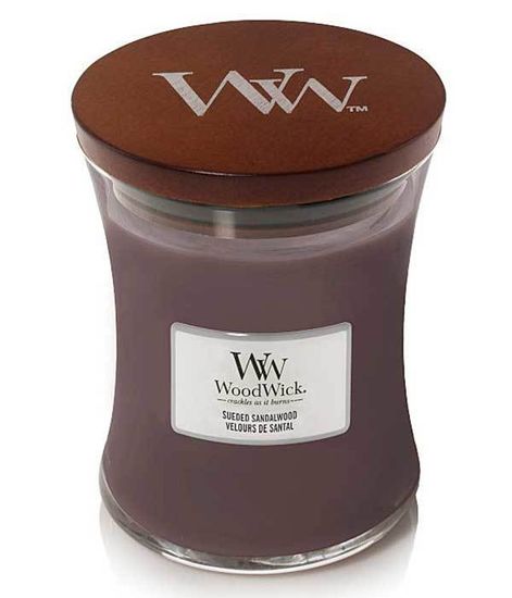 Замша и сандаловое дерево, ароматическая свеча, WoodWick