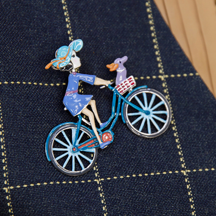 Брошь Shadore Велосипед XZ2294.21 BL/S
