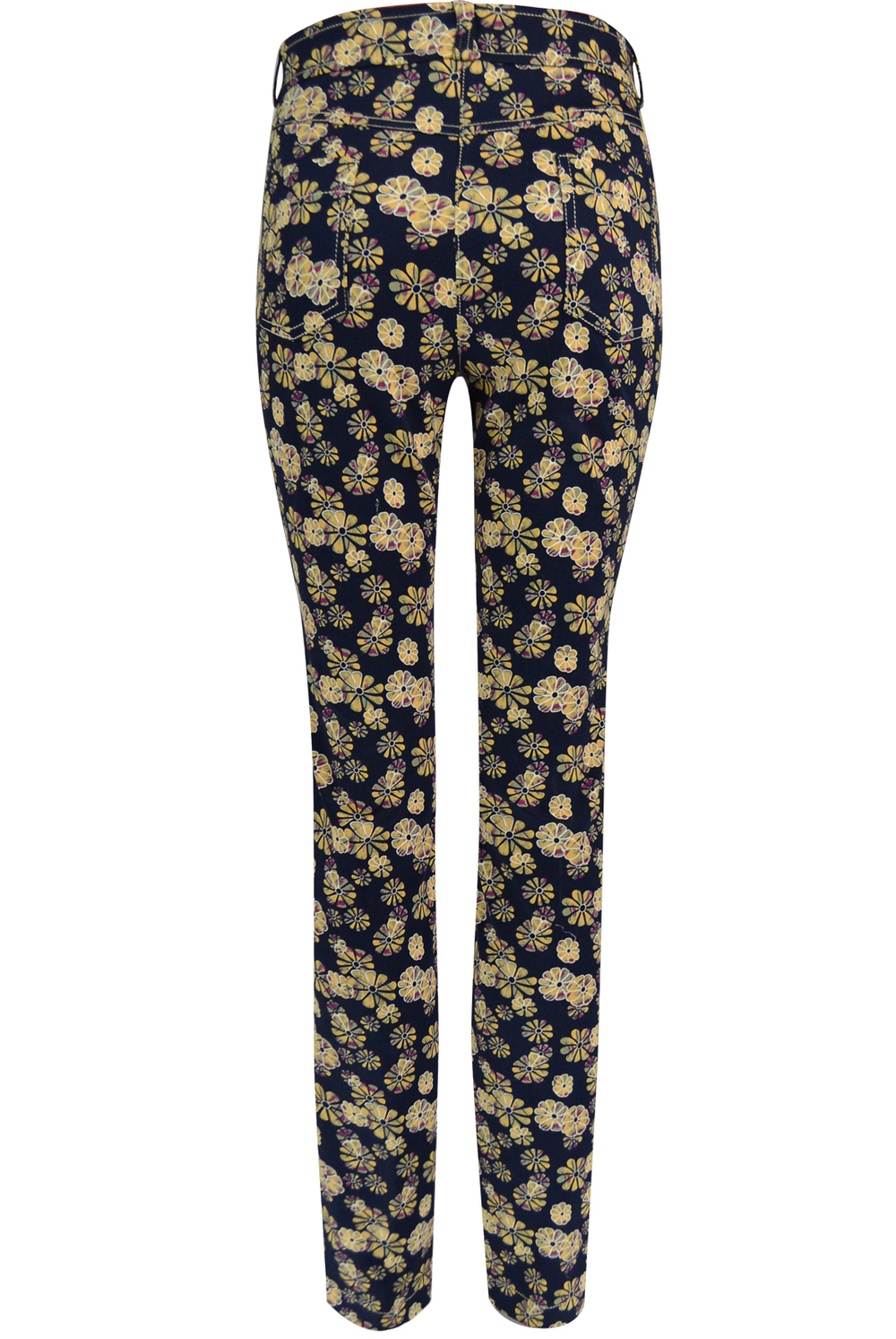 Брюки женские 870, оранж.цветок #429ОрЦ02315з