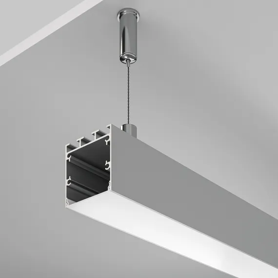 Алюминиевый профиль накладной-подвесной 35x35 (Серебро, 2 м), ALM-3535B-S-2M Led Strip alm-3535b-s-2m