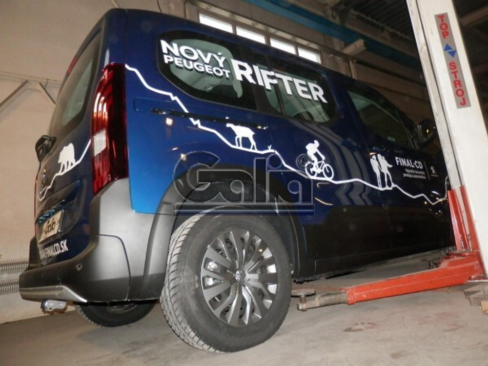 Фаркоп оцинкованный Galia C052C для Peugeot Partner 2008-, Citroen Berlingo 2008-(паспорт и сертификат в комплекте)(без электрики)