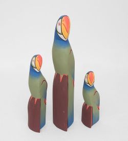 Decor and Gift 90-057 Статуэтка «Синий Попугай» набор из трех 40,30,20 см