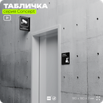 Табличка Главный бухгалтер, на дверь и стену, информационная и навигационная, серия CONCEPT, 18х18 см, пластиковая, Айдентика Технолоджи