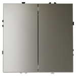 Выключатель с самовозвратом встраиваемый VOLTUM S70 двухклавишный 10А, (шелк)