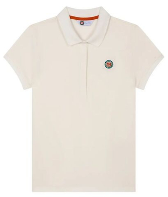 Женское теннисное поло Roland Garros Basic Islande Shirt - экрю