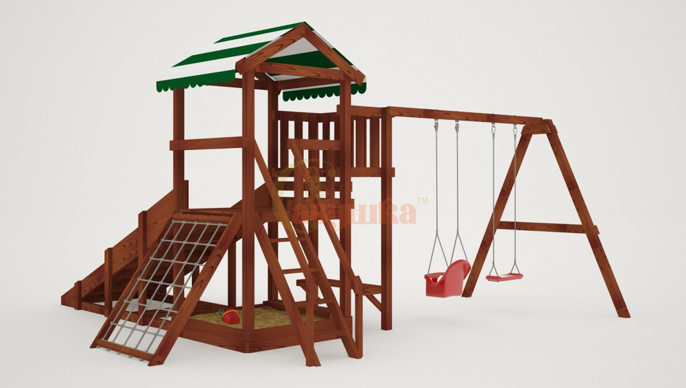 Детская площадка Савушка Мастер 2 (Махагон) 4 сезона