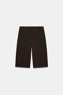 ZARА ДЛИННЫЕ ШОРТЫ-БЕРМУДЫ — ZW COLLECTION, КОРИЧНЕВЫЙ