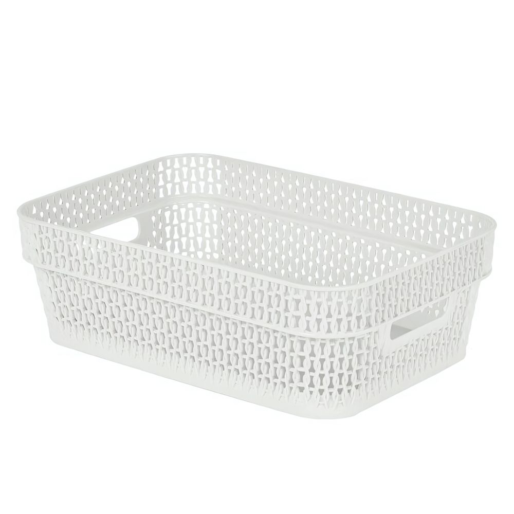 Корзина для хранения Keeplex Ajur с л 27,1х18,3х8,7см белое облако