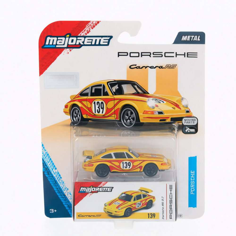 Majorette PORSCHE - Металлическая машина No.6 Porsche 911 Carrera RS 2.7 1:64 2101001