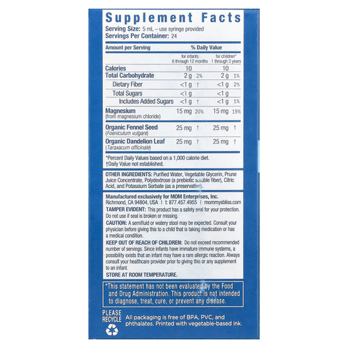 Mommy's Bliss, средство с пробиотиками от запоров, для детей от 6 месяцев, 120 мл (4 жидк. унции)