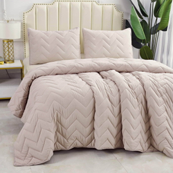 Покрывало 160х220 и наволочка 50х70 Sofi De MarkO Робби светло-бежевое