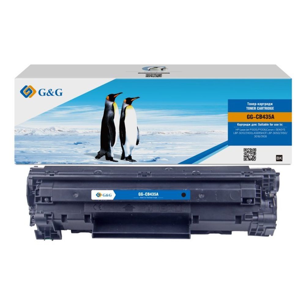 Картридж G&amp;G, аналог HP CB435A для P1002/P1005/P1006/P1007/P1008/P1009, Canon 712 (1.5k)
