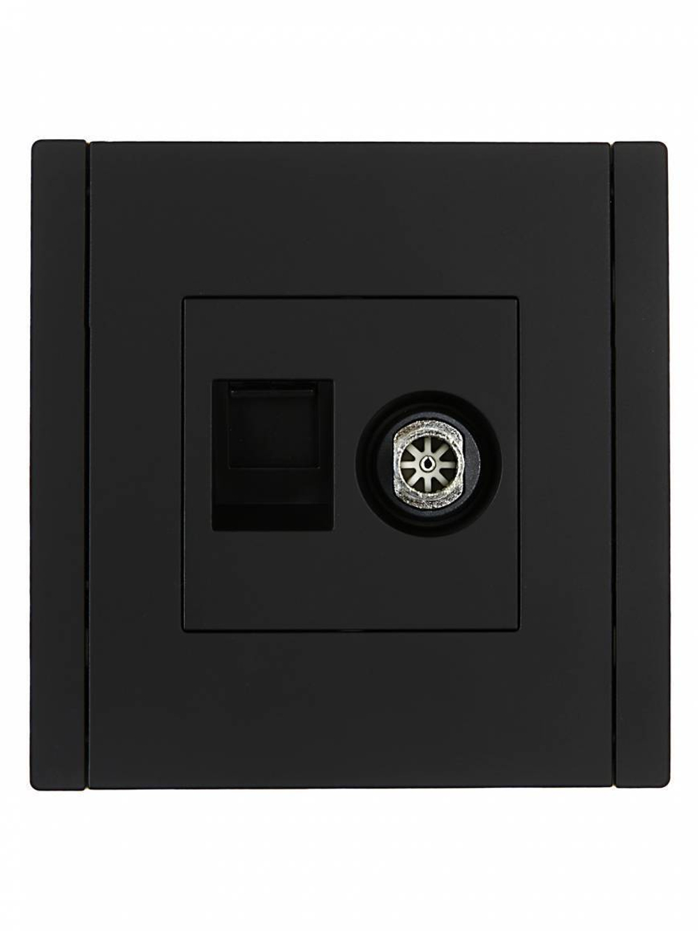FORTE&PIANO Розетка двойная TV+RJ45 кат.6 FP137 черный IEK