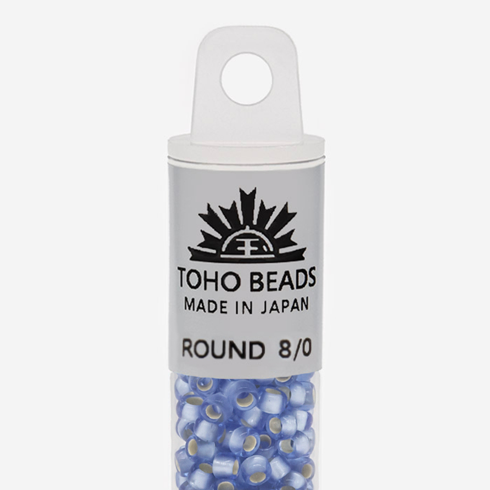 Японский бисер TOHO Round 8/0 (№33F), с внутренним серебрением, прозрачный матовый