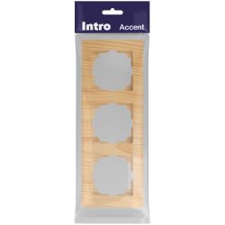 Рамка для розеток и выключателей Intro Accent 6-503-11 на 3 поста, СУ, сосна | Intro