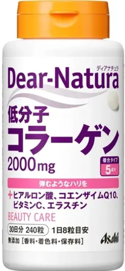 Комплекс Asahi Dear-Natura Коллаген, гиалуроновая кислота, коэнзим Q10, витамин С и эластин, 240табл