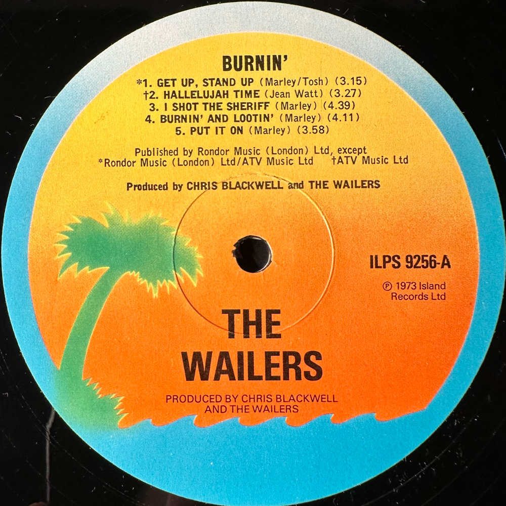The Wailers ‎– Burnin (Англия 1977г.)