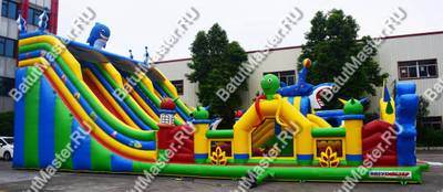 Коммерческий надувной батут "Осьминоги и акулы" 17*10*8 м B-14657