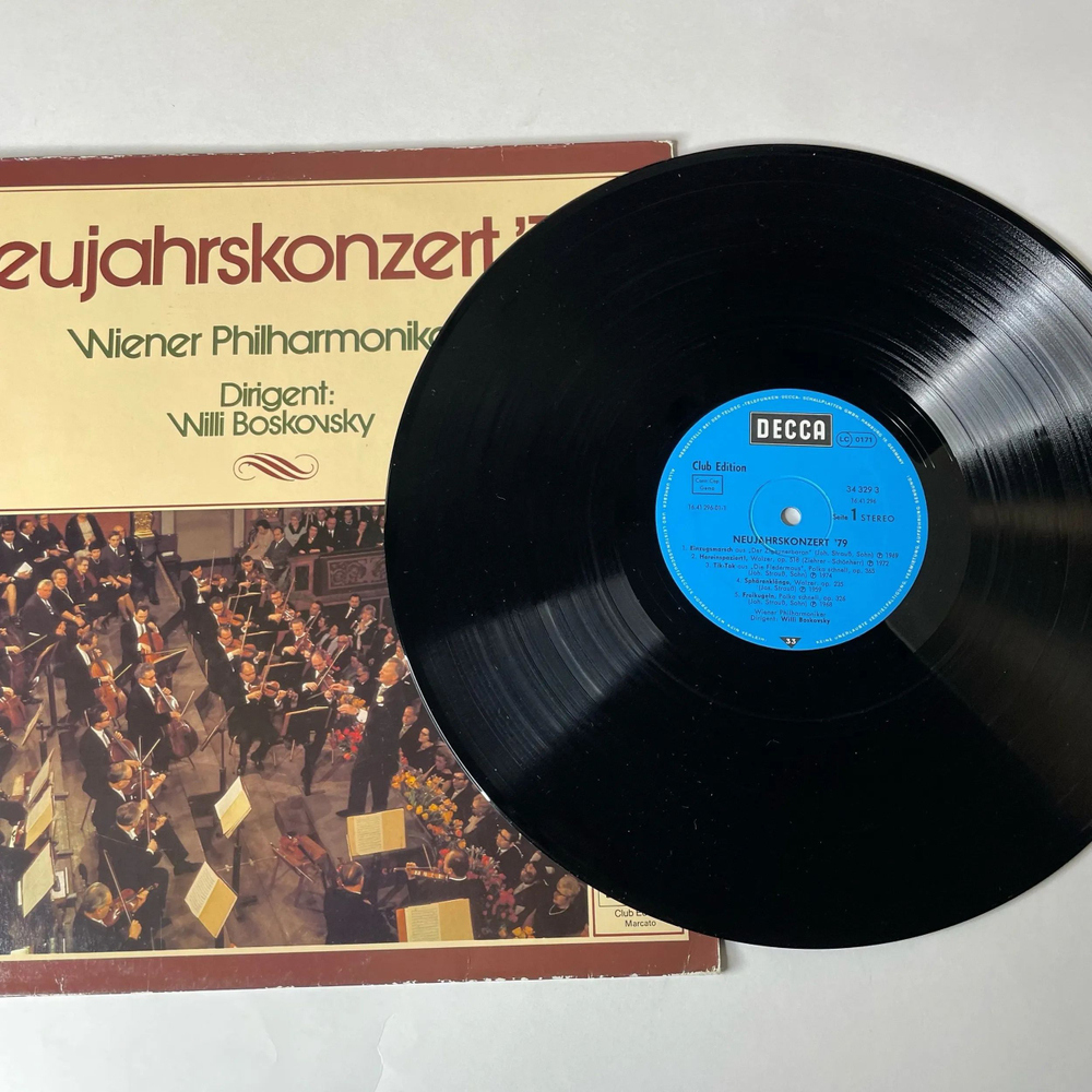 Винтажная виниловая пластинка LP Wiener Philharmoniker , Dirigent: Willi Boskovsky, Neujahrskonzert 79 (Германия 1979)