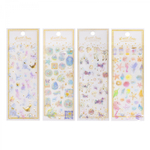 Наклейки детские Alingar, 7 см х 20 см, "Ассорти для девочек" 3D (модница, птички), ПВХ, пакет с европодвесом