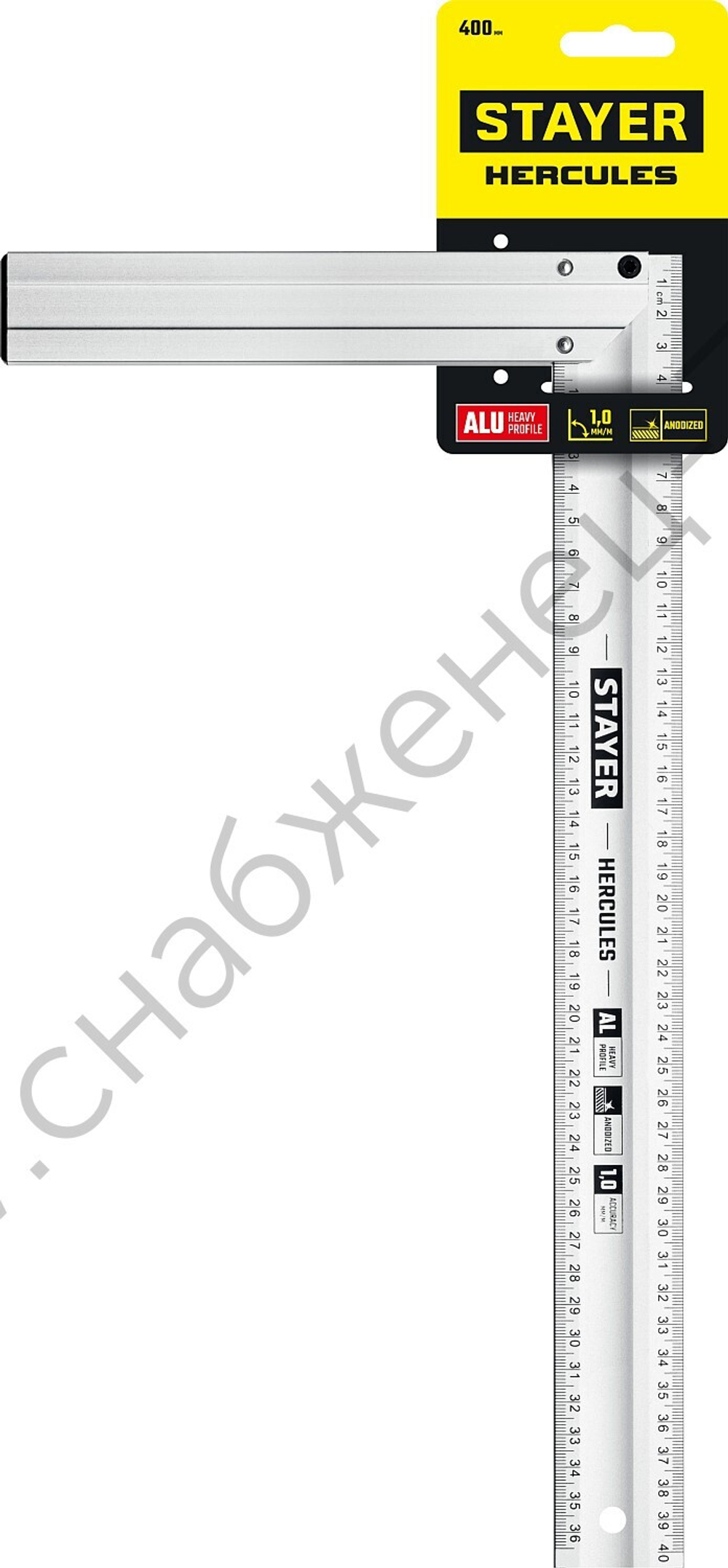 STAYER 400 мм, жесткий столярный угольник, Professional (3432-40)