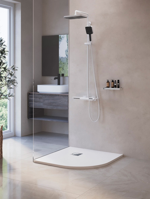 Душевой поддон полукруглый RGW ST/R-W Белый (900x900)