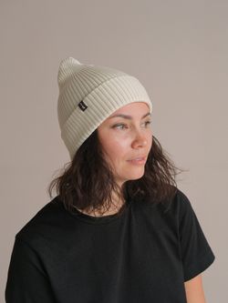 Шапка вязаная весенняя/осенняя МУЛА (МОЛОКО)