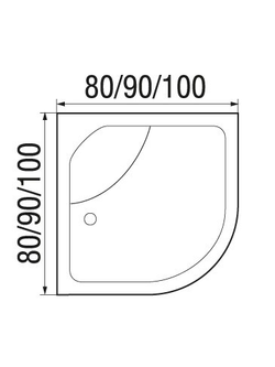 Душевая кабина RIVER DESNA 90/44 МТ 90x90x210 10000002157 Универсальная Четверть круга