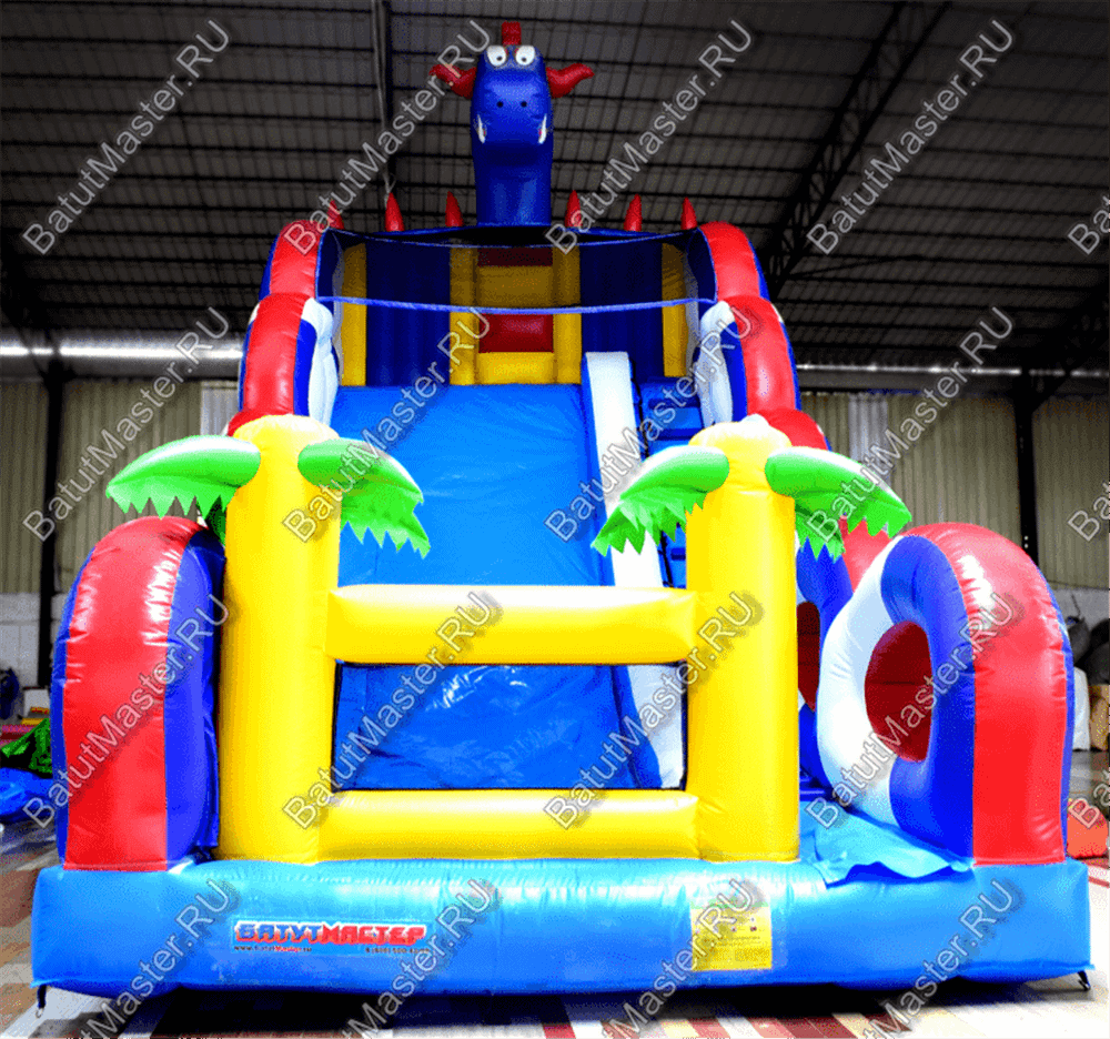 Коммерческий надувной батут-горка "Дракон" 11*6*8,5 м