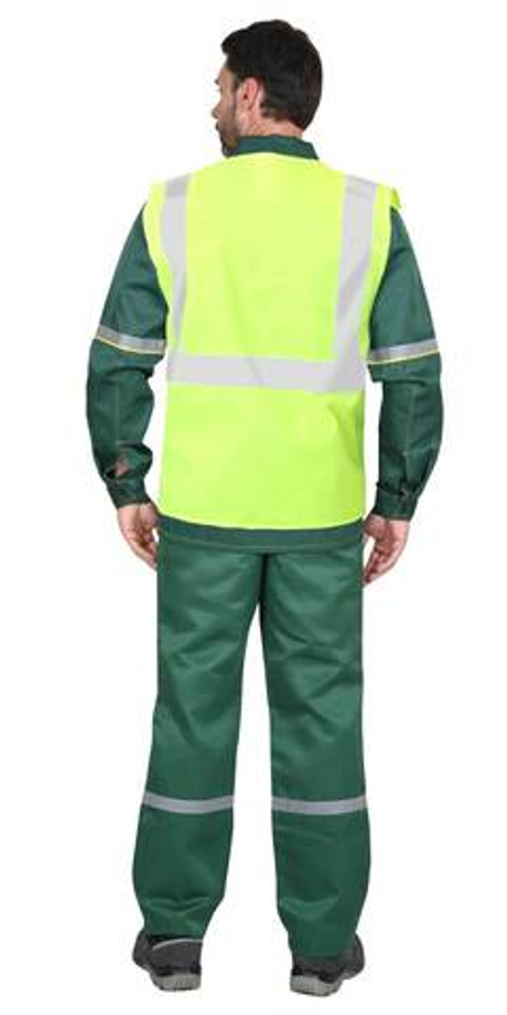 Жилет сигнальный SIRIUS кл.2, 3 СОП (трик.120 гр/м2, карманы) лимонный