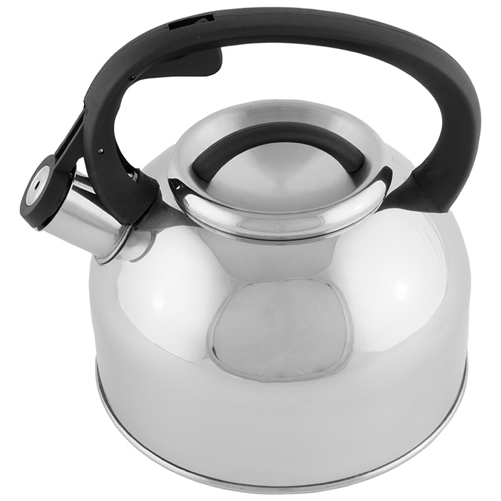 Чайник из нерж стали со свистком "Arte" (зеркальная полировка) 2.5л