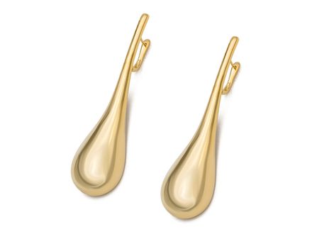 Серьги "Капли" 76мм (цвет золото)